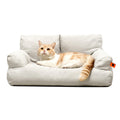 MEWOOFUN Pet Sofa Bed for Medium Pets Cat Couch Cat Bed with 26×19×13 Inch Removable Washable Cover Nonskid Bottom Puppy Couch Pet Bed up to 25 lbs (Grey)