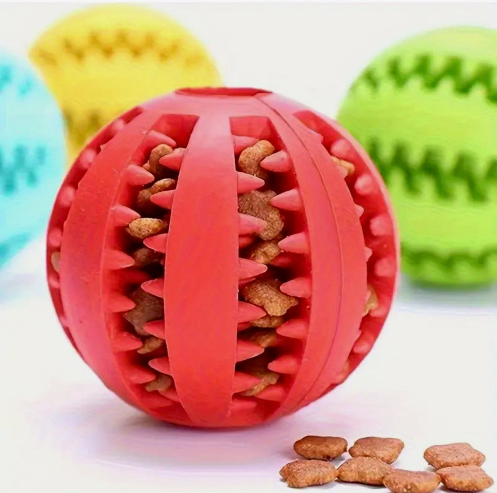 Rubber Chew Toy Ball for Dog Training and Dental Care