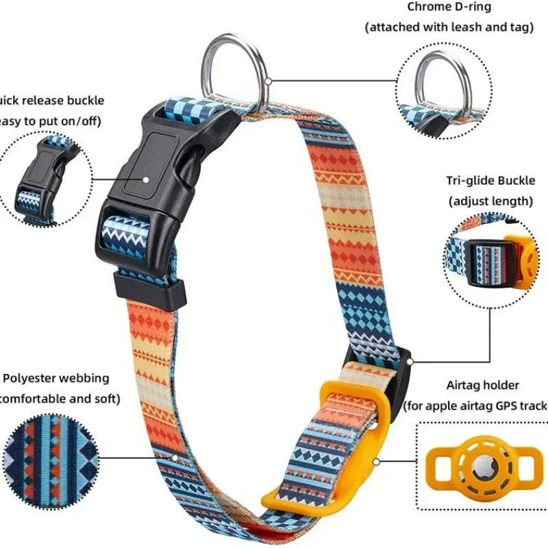 Digital Printing Collar for Apple AirTag - Pet Accessories