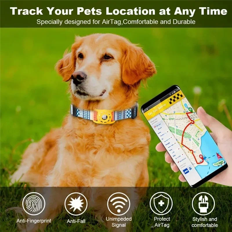 Digital Printing Collar for Apple AirTag - Pet Accessories