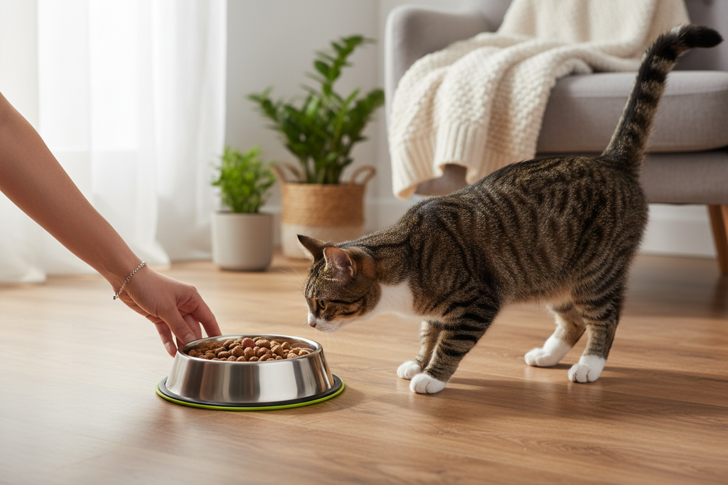 Cat Bowl Set - Serving Scene