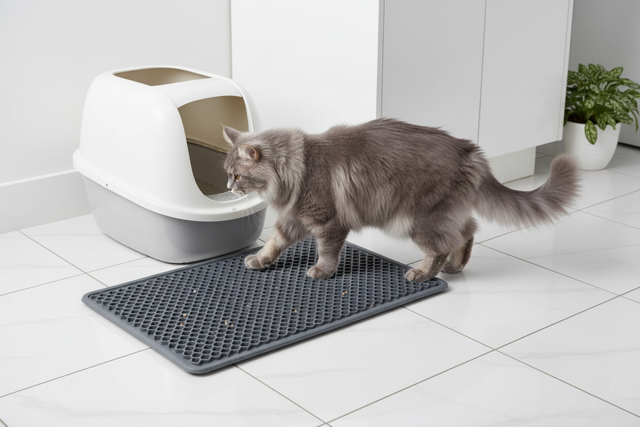 Cat Litter Mat - Bathroom Scene