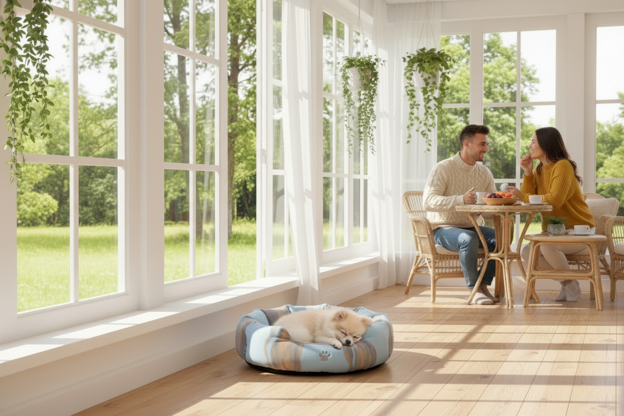 Cozy Dog Bed - French Bulldog Sunroom