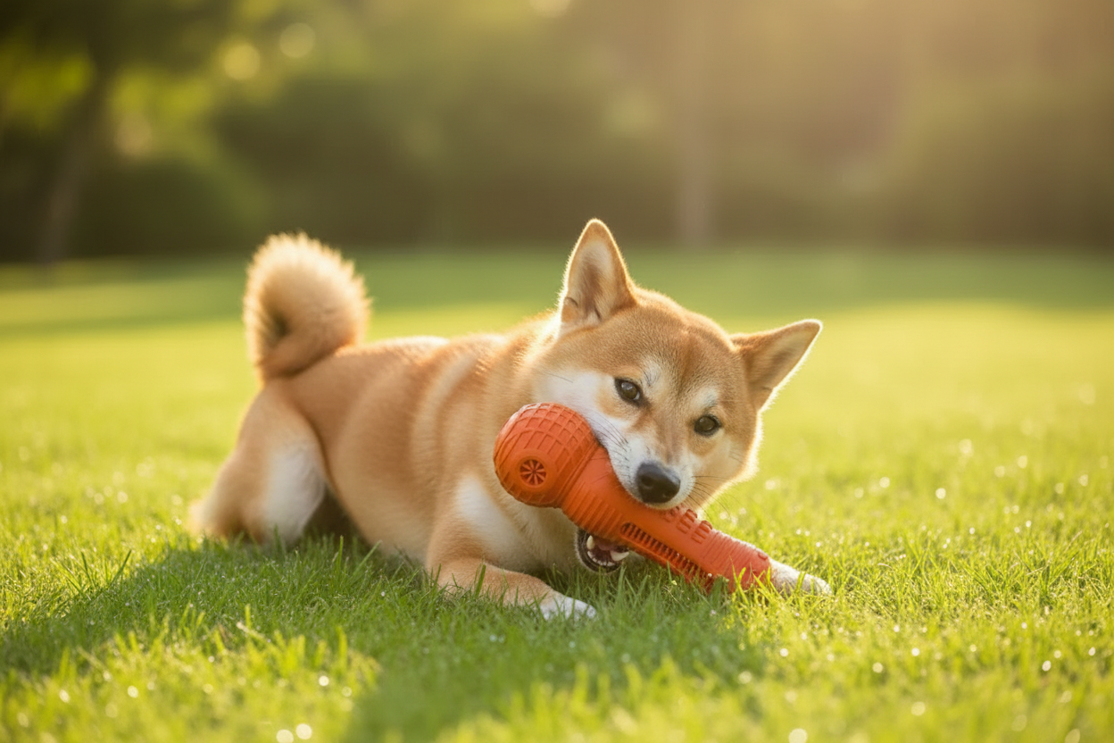 Dog Chew Toy - Shiba Inu Lawn