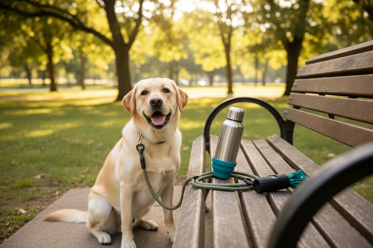 Dog Walking Pack - Park Bench