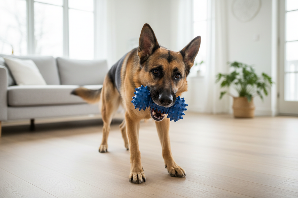 Durable Chew Toy - Chewing Scene
