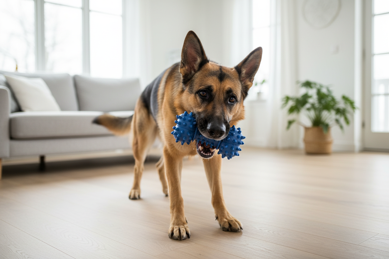 Durable Chew Toy - Chewing Scene