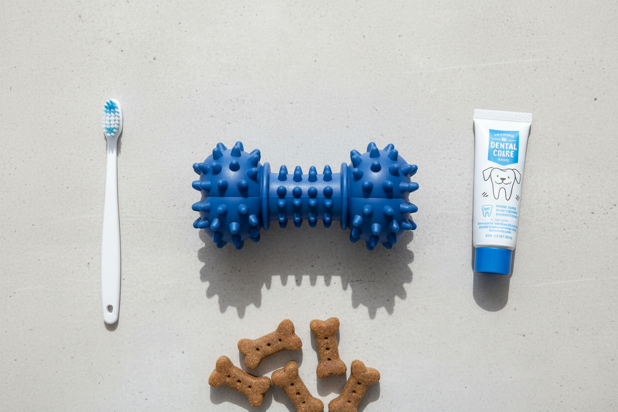 Durable Chew Toy - Dental Flat Lay