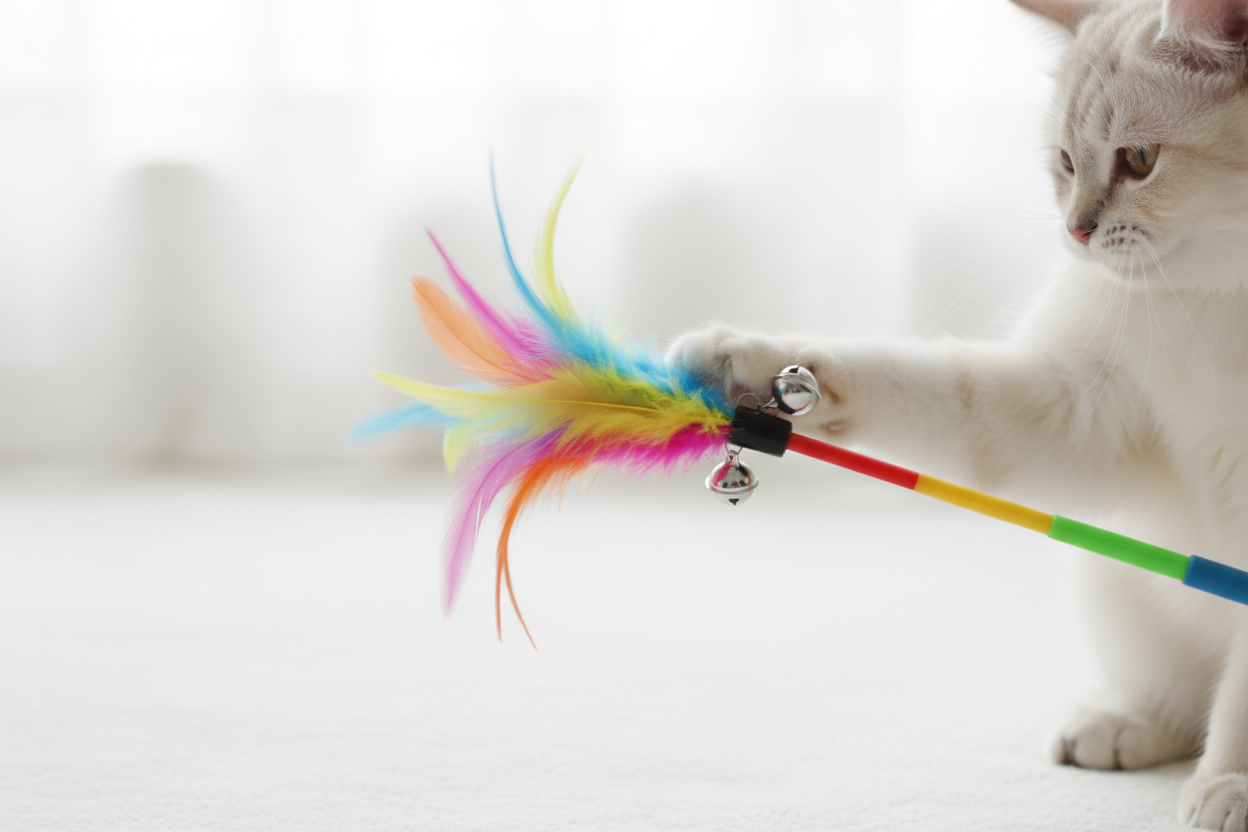 Feather Wand - Paw Close Up