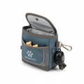 Blue dog training treat pouch with belt clip