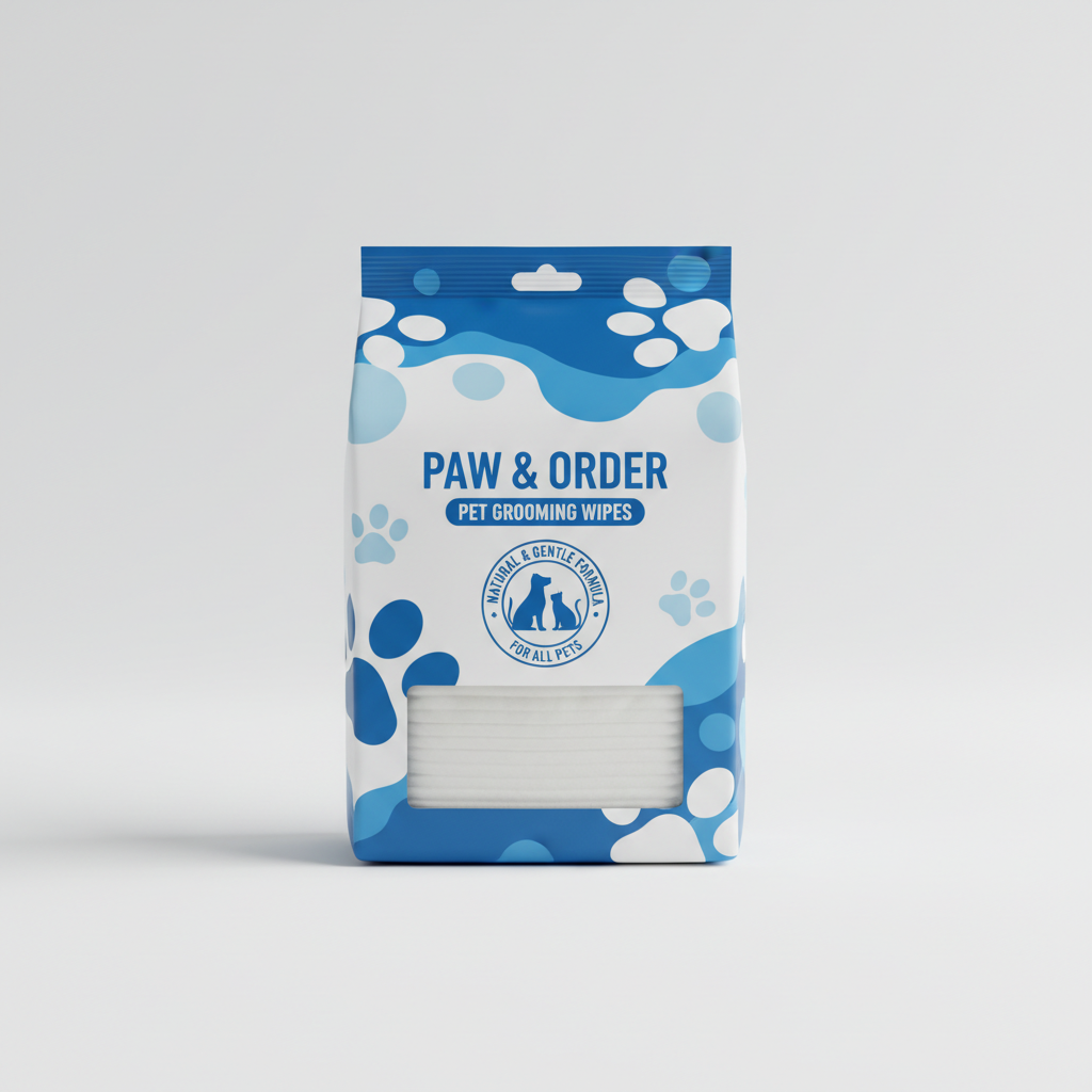 Pet grooming wipes package