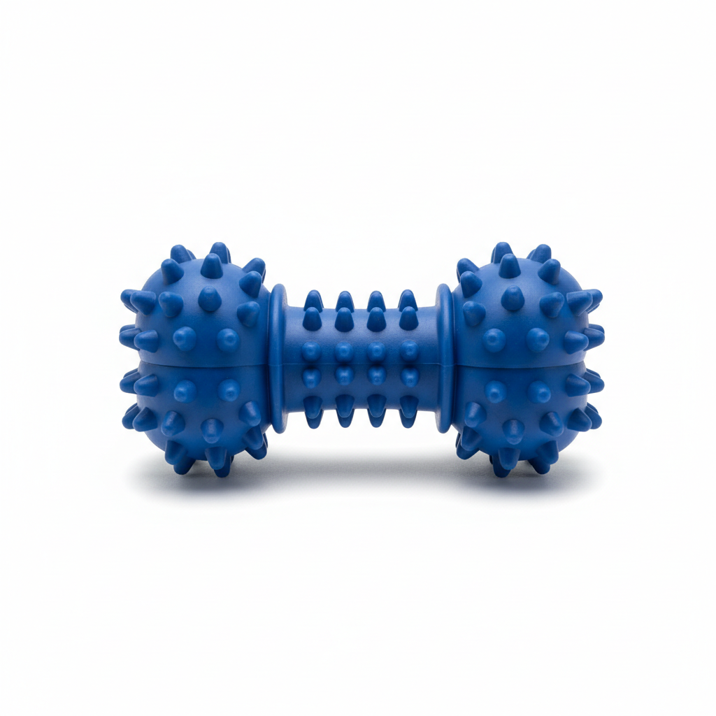 Blue durable rubber dog chew toy