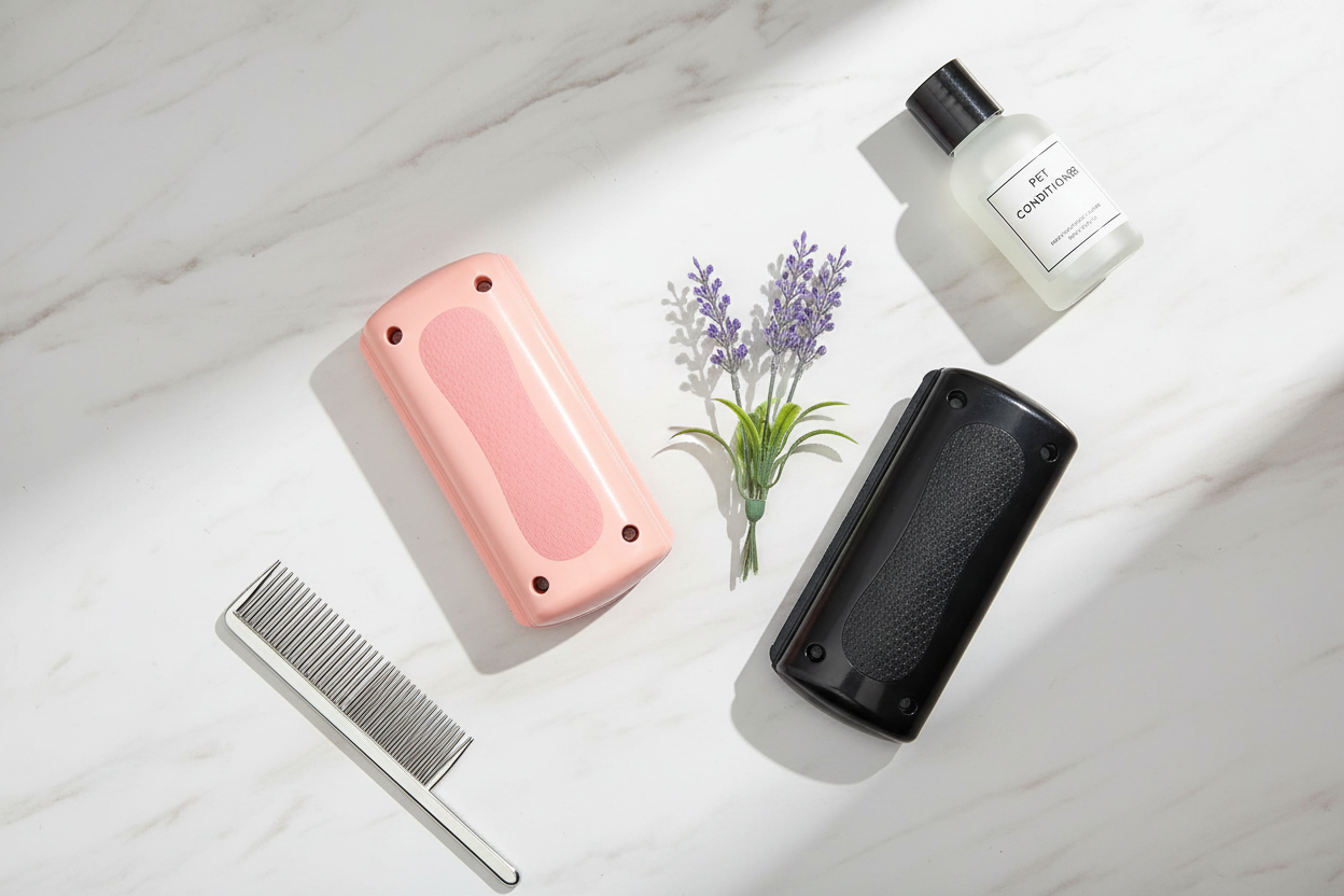 Pet Grooming Comb - Flat Lay