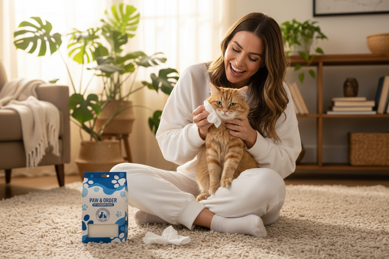 Pet Grooming Wipes - Cat Face Wipe