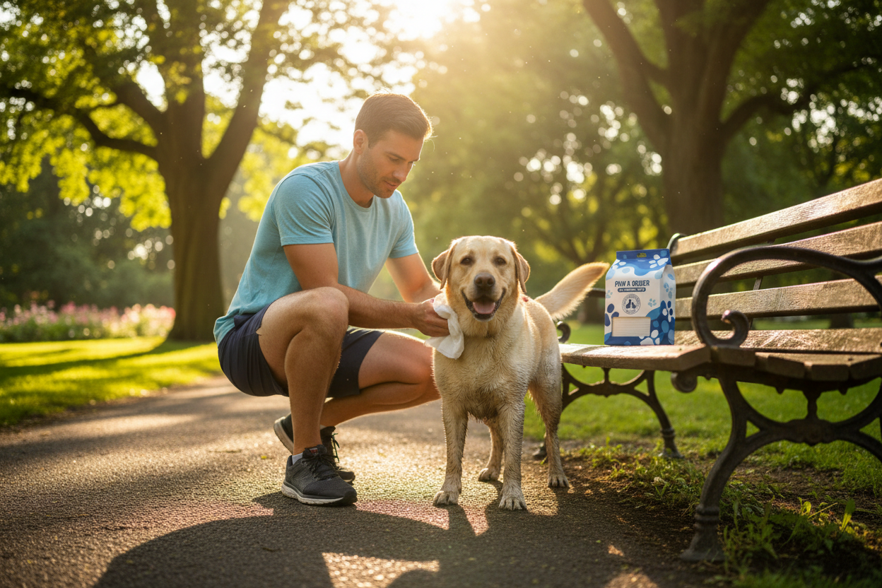 Pet Grooming Wipes - Park Morning Run