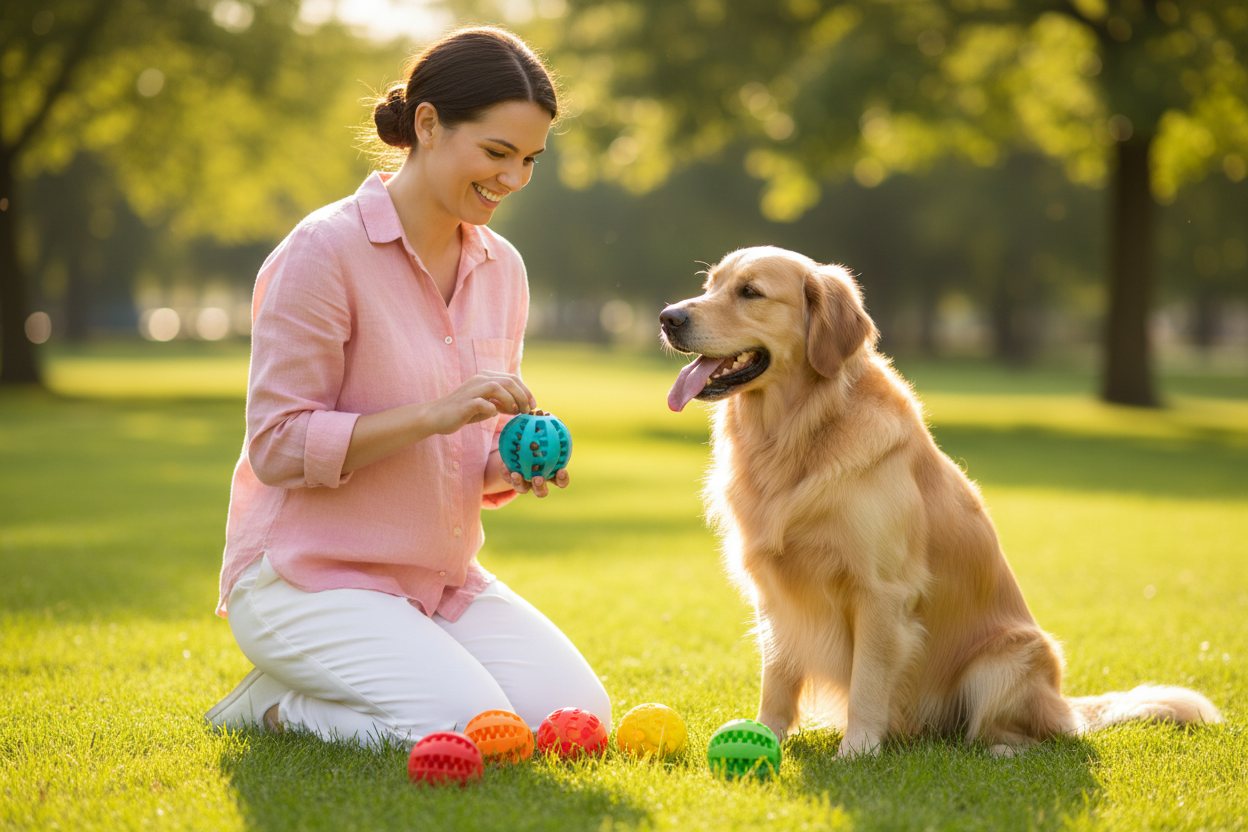 Rubber Chew Toy Ball - Pink Blouse Treats